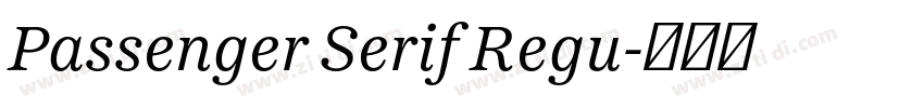 Passenger Serif Regu字体转换